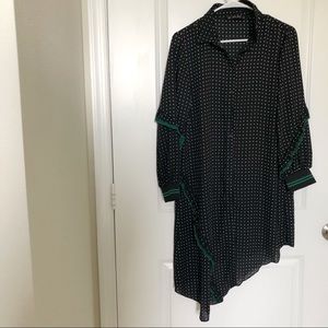 Zara polka dot button down dress